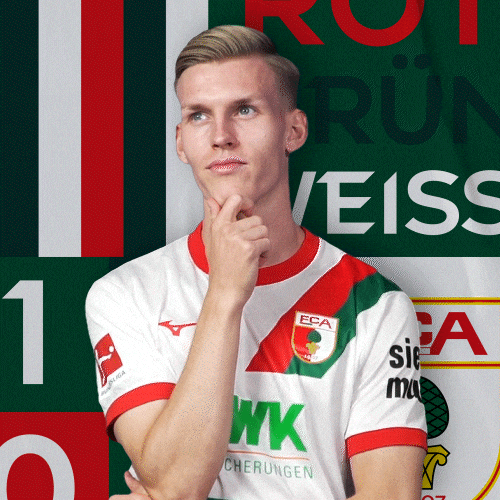 The Thinker Football GIF by FC Augsburg 1907