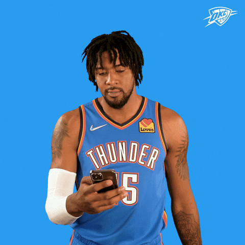 Oklahoma City Phone GIF by OKC Thunder