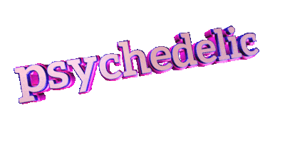 text psychedelic wordart Sticker