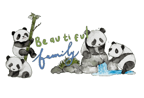 Family Panda Sticker