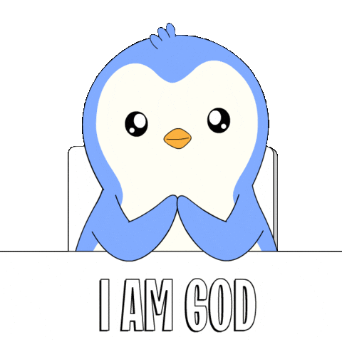 Penguin I Am Him Sticker by Pudgy Penguins