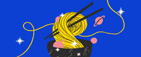 wearepop space noodles ramen popsquatch GIF