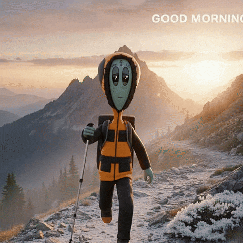 Good Morning Gm GIF by Lonely Aliens