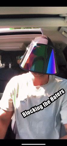 BluestoneSunshields haters visor blocking the haters bluestone sunshields GIF