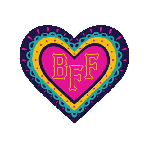 Best Friends Heart Sticker