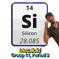 Si Silicon Sticker