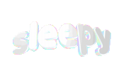 sleepy text Sticker