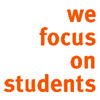 We Focus On Students Sticker by FH Dortmund