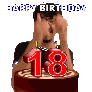 18 Years Old Sticker