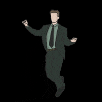 Happy Chandler Bing GIF