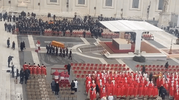 Pope's Coffin Carried Into St. Peter's Square