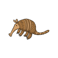 melogo armadillo melogo guerteltier Sticker
