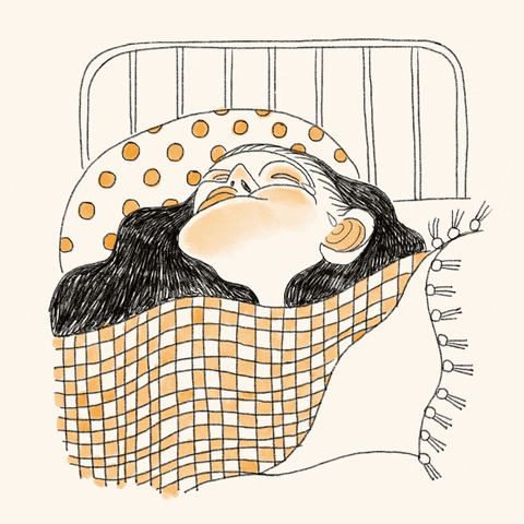 Sad Sleep GIF by Mary Delioussina