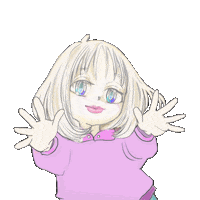 Girl バイバイ Sticker