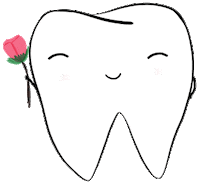 Happimola smile flower rose teeth Sticker