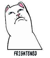 RIPNDIP_CAT mood alien disgusted frightened Sticker