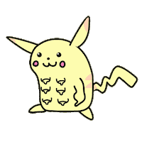 tuigoma pokemon finger old pikachu Sticker
