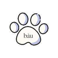baucosmesi dog paw bau cane Sticker
