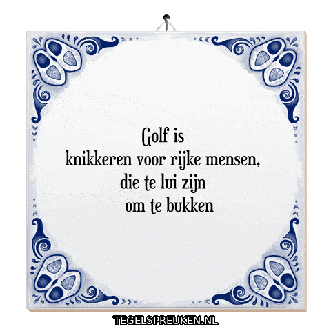 Sport Golf Sticker by Tegelspreuken.nl