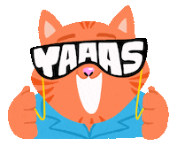Happy Cat Sticker by Manon Mooky