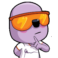 Hush Hush Shut Up Sticker by VeeFriends