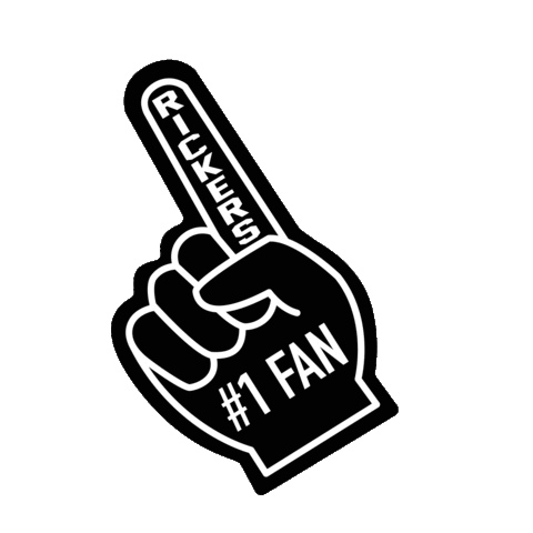 blackrickers rickers black rickers blackrickers baseball fan Sticker