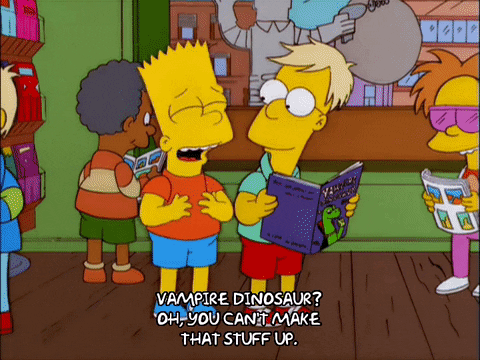 bart simpson laughing GIF