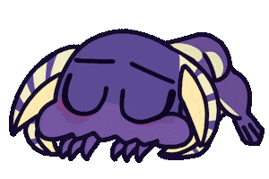 Sad Sleep Sticker by Miyrumiyru