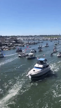 Pro-Trump Boaters Parade Along Jersey Shore