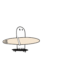 Ghost Skate Sticker