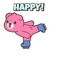 Happy Figure Skating Sticker by BEARISH