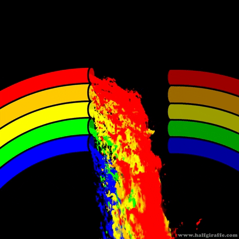broken rainbow GIF by William Garratt