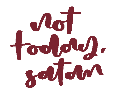 Lettering Satan Sticker