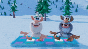 BoobaCartoon happy dance christmas holiday GIF