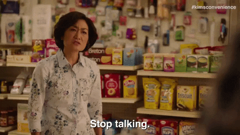 Cookie Monster Shut Up GIF by Kim's Convenience