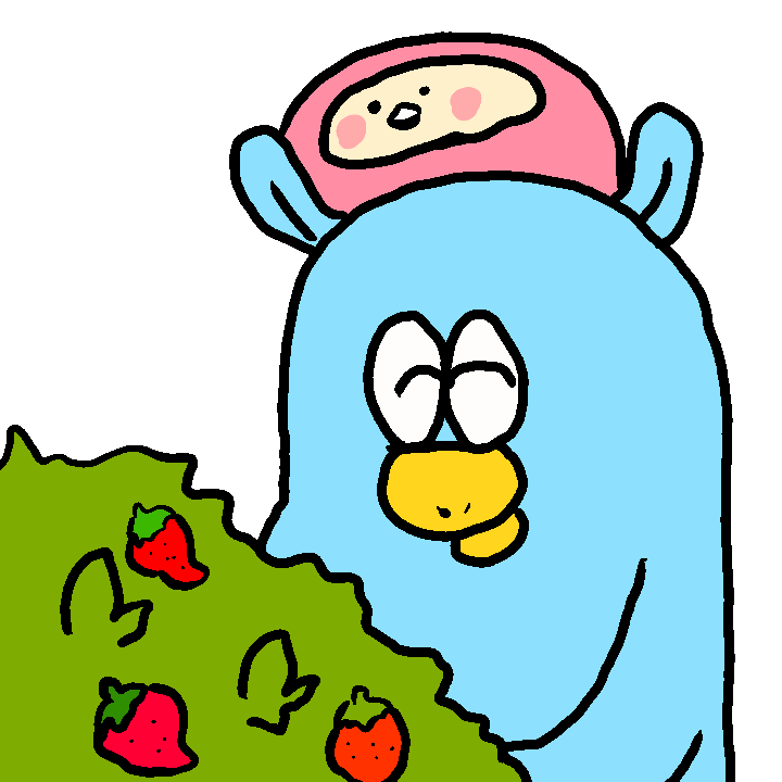 Fruit Cup Eating Sticker