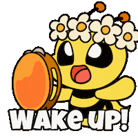 Wake Up Hello Sticker by Christophers Genie