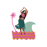 Dancing Girl Wave Sticker by Femi Stories