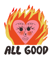 All Good Heart Sticker