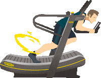 man running Sticker by Technogym