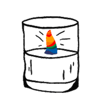 FCBTBS rainbow fcb candle fcbartgroup Sticker