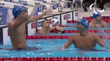 Best Friends Swimming GIF by International Paralympic Committee