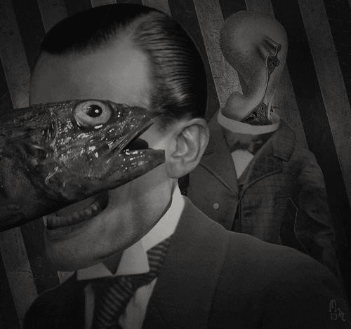 colinraff art fish teeth surreal GIF