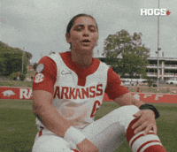 Softball Arkansas GIF by Hogs+