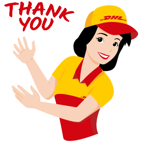 Thanks Thank You Sticker by DHL