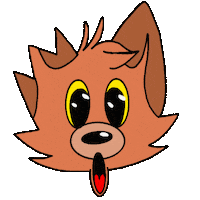 VulpesVulpesCircusCircus dog kawaii animated fox Sticker