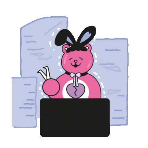 Angry Pink Sticker by 잇츠스킨