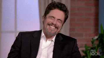PBSSoCal laughs benicio del toro pbs socal variety studio actors on actors GIF