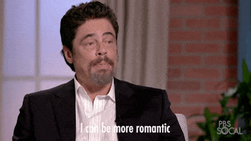 PBSSoCal romantic shave benicio del toro pbs socal GIF