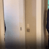 Jungkook walks out of the press conference.